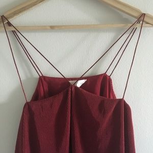 Anthropologie If By Sea Red Flowly Crop Top